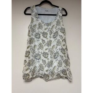 Elena Baldi Made in Italy Floral‎ Print Sleeveless Tank Top Womens Large L